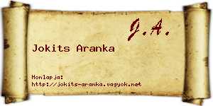 Jokits Aranka névjegykártya